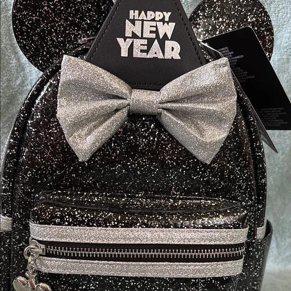 Loungefly Black and Silver Disney Backpack - Picture 3 of 9